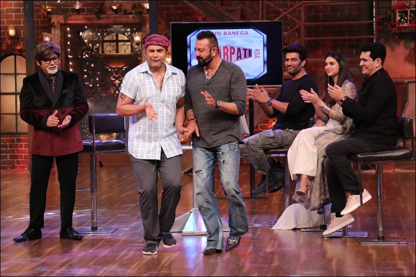sanjay dutt, sanjay dutt bhoomi, sanjay dutt bhoomi prmotions, sanjay dutt dance, sanjay dutt krushna abhishek, sanjay dutt images