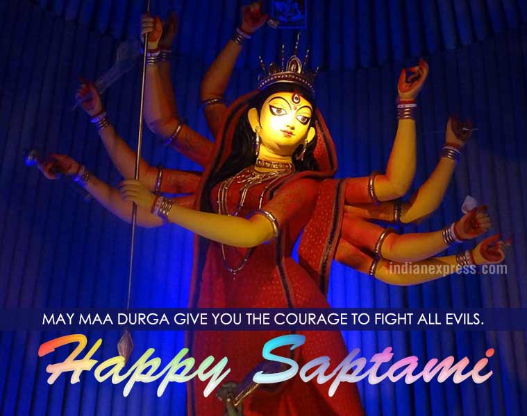Happy Maha Saptami: Wishes Images, Quotes, Status, Wallpaper, Messages,  Photos and Pics | Lifestyle News,The Indian Express