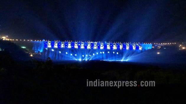 sarovar dam pictures, narmada dam pics, pm modi narmada dam inauguration, sardar sarovar narmada dam images, worlds second largest dam, sarovar dam photos, gujarat dam inauguration pics, pm modi narmada dam pics, indian express