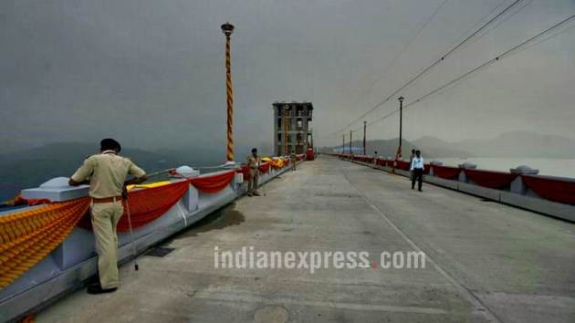sarovar dam pictures, narmada dam pics, pm modi narmada dam inauguration, sardar sarovar narmada dam images, worlds second largest dam, sarovar dam photos, gujarat dam inauguration pics, pm modi narmada dam pics, indian express