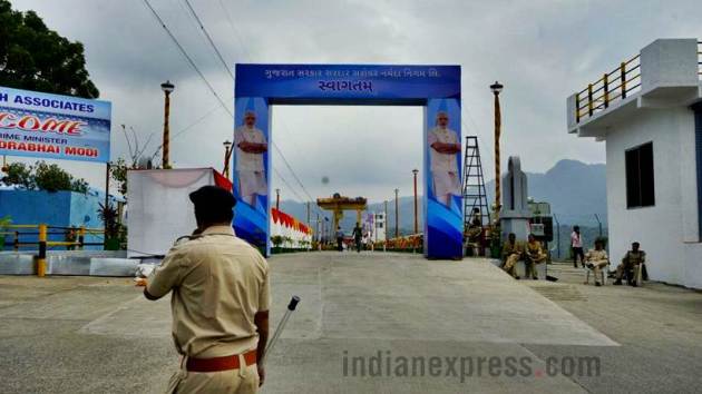 sarovar dam pictures, narmada dam pics, pm modi narmada dam inauguration, sardar sarovar narmada dam images, worlds second largest dam, sarovar dam photos, gujarat dam inauguration pics, pm modi narmada dam pics, indian express