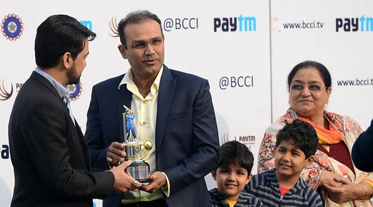 virender sehwag, anurag thakur, sehwag, thakur, virender sehwag head coach, virender sehwag setting, cricket, sports news, indian express