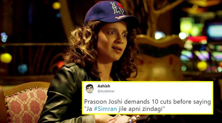 Kangana Ranaut's 'Simran' to get 10 cuts for loud 'sex' moans? Twitterati  aren't pleased | Trending News,The Indian Express