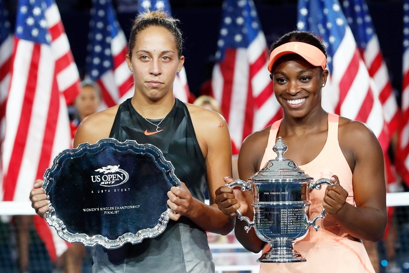 Sloane Stephens, Sloane Stephens US Open champion, Sloane Stephens vs Madison keys final, Sloane Stephens photos, Madison Keys photos, tennis photos, tennis, indian express