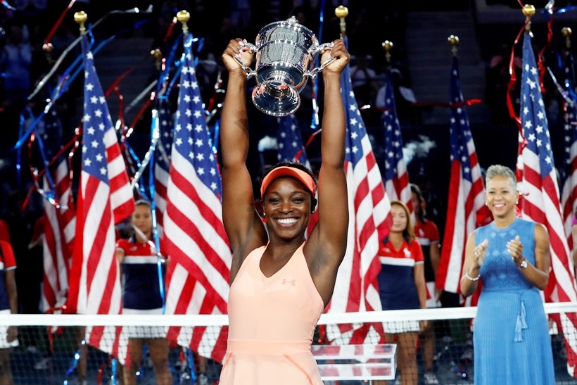 Sloane Stephens, Sloane Stephens US Open champion, Sloane Stephens vs Madison keys final, Sloane Stephens photos, Madison Keys photos, tennis photos, tennis, indian express