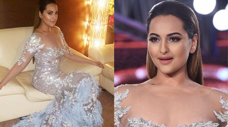 759px x 422px - Sonakshi Sinha looks dreamy and sensuous in this naked dress by Shane and  Falguni Peacock | Lifestyle News,The Indian Express