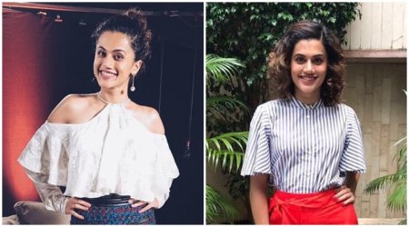 Taapasee Pannu, Judwaa 2, Judwaa 2 promotions, taapsee pannu style file, bollywood fashion, celeb fashion, fahion news, lifestyle news, indian express, indian express news
