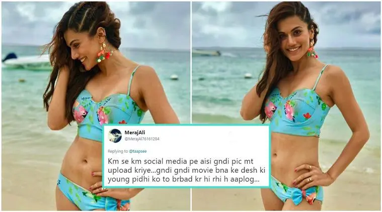 Xxx Of Taapsee Pannu - Taapsee Pannu's SASSY reply to a troll for her BEACH look is winning the  Internet | Trending News - The Indian Express
