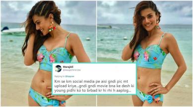 Naked Girl Beach Pink - Taapsee Pannu's SASSY reply to a troll for her BEACH look is winning the  Internet | Trending News,The Indian Express