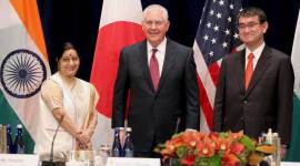 Swaraj meets Tillerson, Sushma Swaraj, Rex Tillerson, india us relations, india us bilateral ties, narendra Modi, modi trump, donald trump, UN General Assembly, indian express