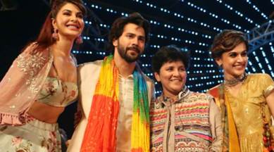 Judwaa 2 actors Varun Dhawan, Jacqueline Fernandez, Taapsee Pannu celebrate  Dandiya night with Falguni Pathak. See photos, videos | Entertainment  News,The Indian Express