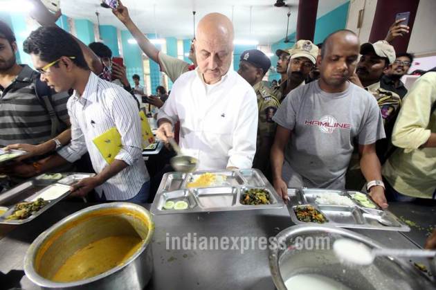 Anupam Kher, anupam kher at ftii, new ftii chairman, ftii pune, anupan kher ftii photos, FTII kher pics, FTII chief Anupam Kher images, FTII controversy, FTII campus, indian express