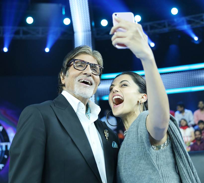 kbc, kaun banega crorepati, amitabh bachchan, taapsee pannu, taapsee pannu images, amitabh bachchan images