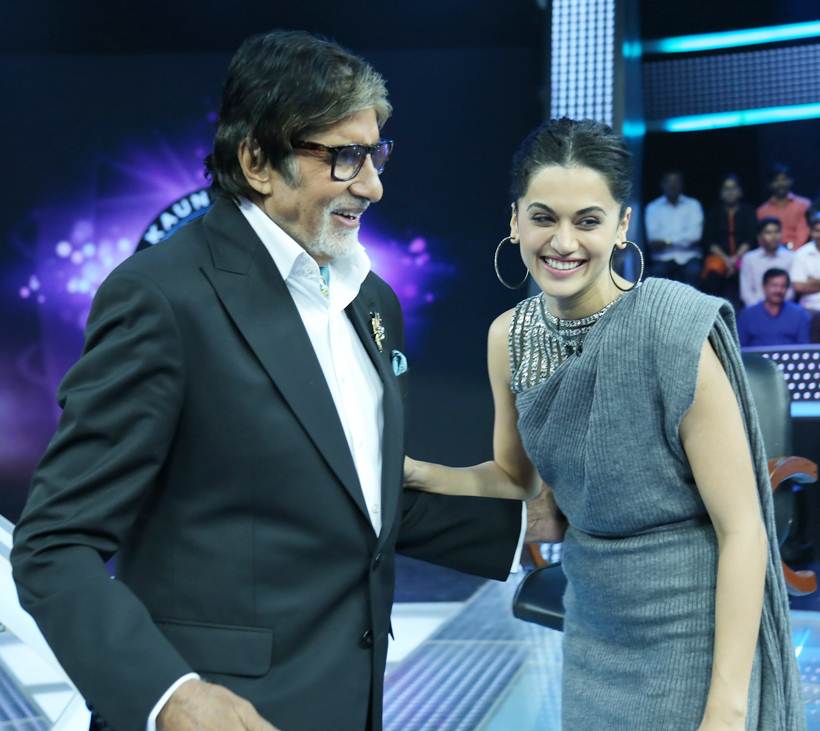 kbc, kaun banega crorepati, amitabh bachchan, taapsee pannu, taapsee pannu images, amitabh bachchan images