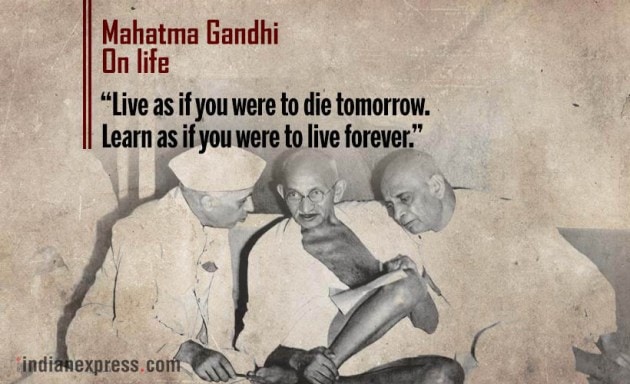mahatma gandhi, gandhi jayanti, gandhi jayanti 2017, 2 october, october 2, quotes by gandhi, gandhi's birthday, gandhi on ahimsa, gandhi on caste, gandhi on nation, international non violence day, international peace day, indian express, indian express news