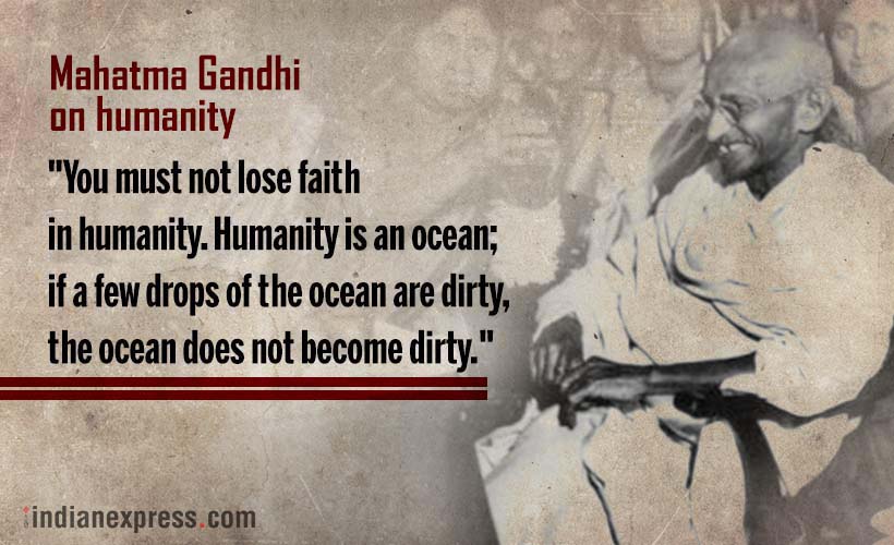 mahatma gandhi, gandhi jayanti, gandhi jayanti 2017, 2 october, october 2, quotes by gandhi, gandhi's birthday, gandhi on ahimsa, gandhi on caste, gandhi on nation, international non violence day, international peace day, indian express, indian express news