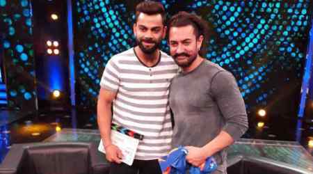 virat kohli, aamir khan, virat kohli aamir khan interview, kohli aamir tv, kohli tv, cricket news, sports news, indian express