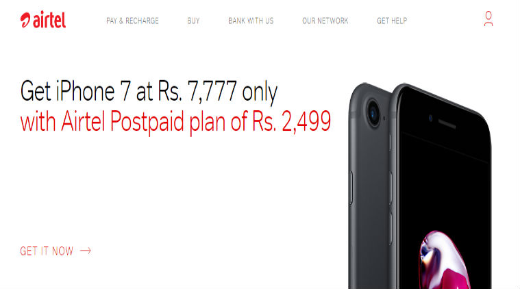 Airtel, iPhone 7, Airtel iPhone Offer, iPhone 7 price in India, Airtel iPhone 7 offer, Airtel online store iPhone 7, Airtel store iPhone 7 EMI, iPhone 7 Plus Airtel online store, Airtel Store iPhone 7, iPhone 7 Airtel Plan, iPhone 7 with Airtel