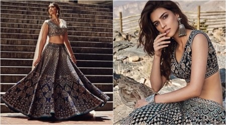 Sonam Kapoor, Kriti Sanon, Anita Dongre, Designs by Anita Dongre, Harpers Bazaar Bride, Sonam Kapoor wearing Anita Dongre, celeb fashion,