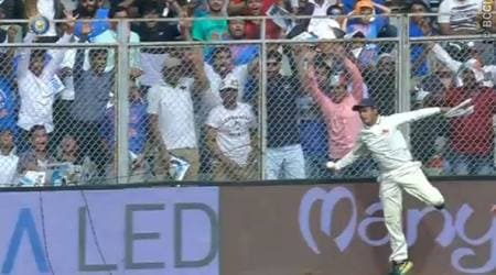 India vs New Zealand, Ball boy, Ball boy catch, Virat Kohli, sports news, cricket, Indian Express