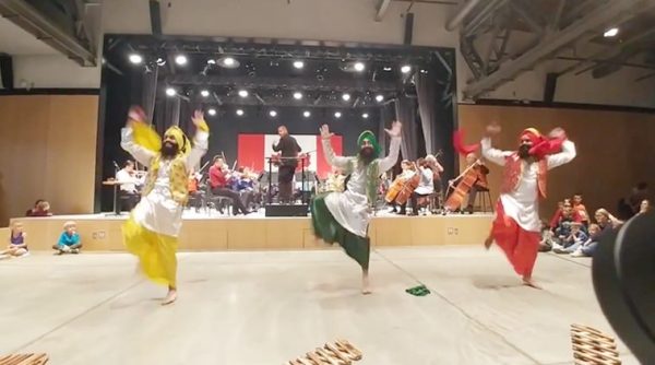 Bhangra, Bhangra videos, Bhangra with live band, Bhangra with live orchestra, orchestra music bhangra, viral videos, unique videos, funny videos, indian express, trending news