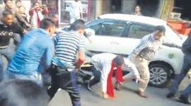 Gorkhaland agitation, Darjeeling unrest, Binay Tamang, Dilip Ghosh, Dilip Ghosh attacked in Darjeeling, Binay Tamang supporters attack Dilip Ghosh, GJM, Gorkha janmukti morcha, darjeeling dispute, indian express news