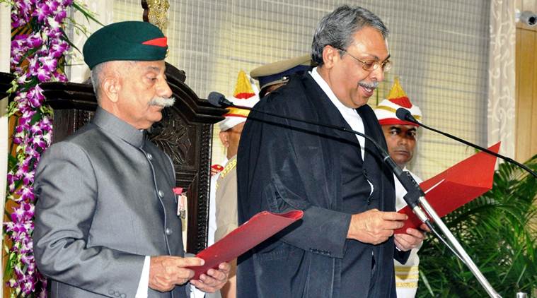 Arunachal Pradesh governor, Brigadier BD Mishra, BD Mishra, Brigadier Mishara takes oath, Arunachal governor takes oath, Arunachal governor oath taking ceremony, Gauhati High Court , Chowna mein, ARunachal government,
