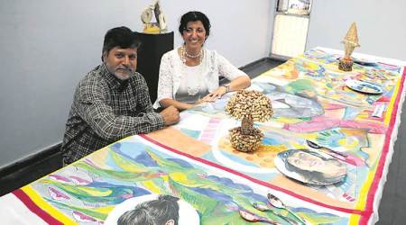 Madan Lal and Shirley Siegal, Chandigarh art exhibition, India news, National news, Latest news, India news, Art exhibition in Chandiagrh