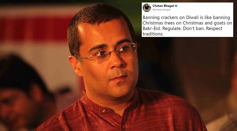 chetan bhagat firecrackers, sc cracker ban, sc diwali cracker ban, sc diwali cracker ban latest, chetan bhagat, chetan bhagat cracker ban, chetan bhagat sc diwali cracker ban, indian express, indian express news