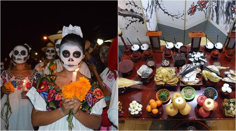 Festivals of death, festivals of ancestors, All Souls’ Day and All Saints’ Day, Bon Festival, Chuseok, Gaijatra, Qingming Festival, Pitru Paksha, El Día de los Muerto, Lemuralia, indian express, indian express news