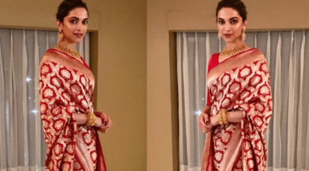 Deepika Padukone, Deepika Padukone latest photos, Deepika Padukone fashion, Deepika Padukone slk sari, indian express, indian express news