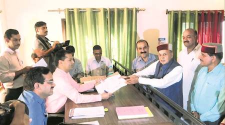 himachal pradesh polls, himachal polls, bjp, prem kumar dhumal, prem kumar dhumal nomination, bjp, sujanpur, Sujanpur Vidhan Sabha constituency, hamirpur