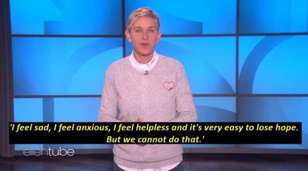 las vegas shooting, las vegas latest updates, ellen degeneres las vegas, ellen degeneres las vegas tribute video, ellen degeneres latest, las vegas shooting killings, as vegas isis, indian express, indian express news