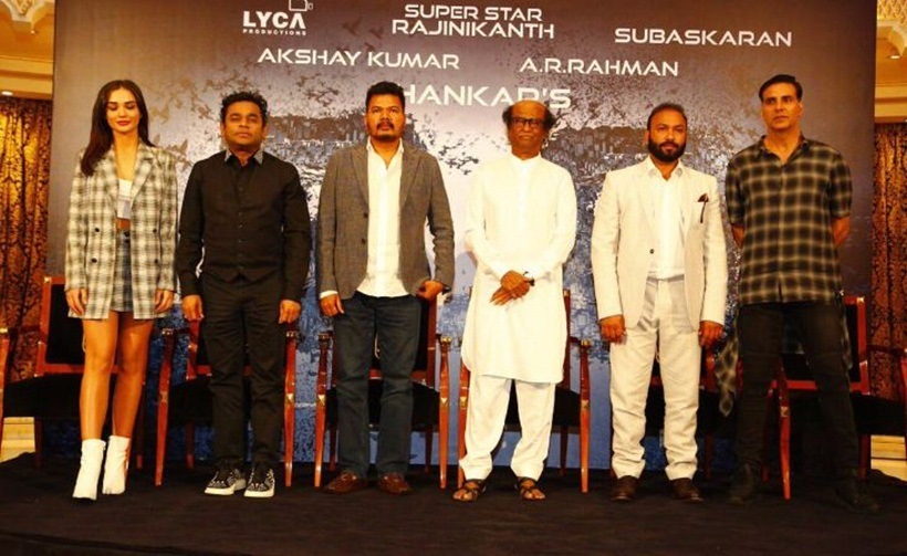 2.0, 2.0 poster, 2.0 rajnikanth, rajinikanth, akshay kumar, AR Rahman, s shankar, amy jackson, akshay kumar photos, 2.0 movie pics, 2.0 press meet dubai, pics, 2point0 audio launch, 2.0 movie dubai event images