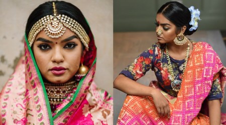 Ayush Kejriwal, fashion designer Ayush Kejriwal, UK Ayush Kejriwal, Ayush Kejriwal sari, Ayush Kejriwal ethnic wear, fashion designer, trendy sari, banarse sari, kanjiwaram sari, traditional bridal sari, bridal collection, dusky models, stereotypical fashion norms, only fair is beautiful, indian express, indian express news