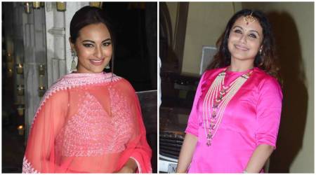 sonakshi sinha, rani mukherji, sonakshi sinha fashion, rani mukherji fashion, sonakshi sinha latest photos, rani mukherji latest photos, diwali, diwali parties in bollywood, celeb fashion, bollywood fashion, indian express, indian epxress news