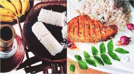 Masala pomfret (R) and puttu. 