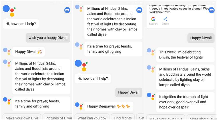Apple, Siri, Happy Diwali, Diwali 2017, Google Assistant, Microsoft, Cortana, Happy Diwali Siri, artificial intelligence, voice assistant