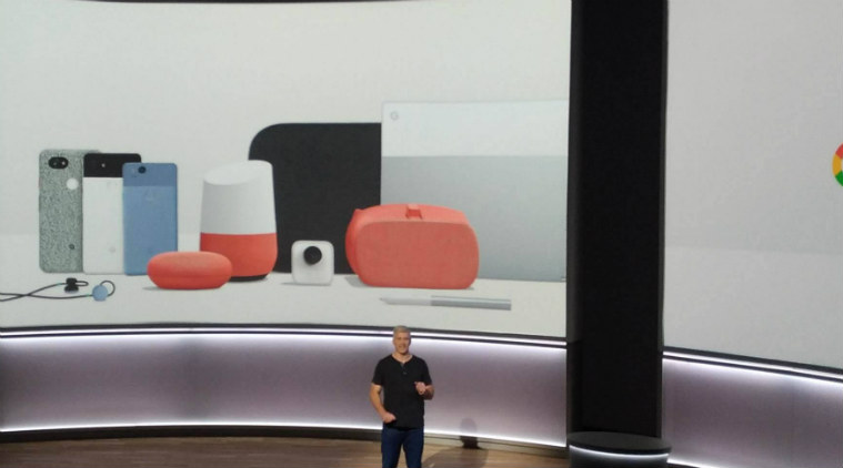 Google, Google Pixel 2, Google Pixel 2 XL, Google Home Mini, Google Home Max, Google Pixel 2 price, Google Pixel 2 specifications, Google Daydream, Google Pixel 2 XL price, Google Pixel 2 XL specifications, Google Pixel Buds, Google VR headset, Google wireless earphones, Google Pixel 2nd gen, Google Assistant on devices, Google smart speakers, Google launch 