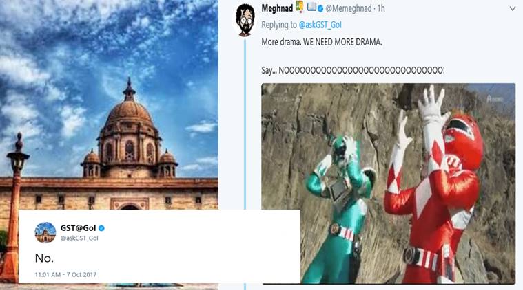 No means no': GST tweeted 'NO' and Twitterati started a string of hilarious  jokes | Trending News,The Indian Express