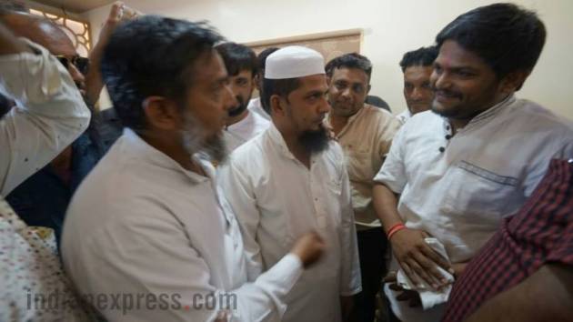 Hardik Patel, Hardik Patel Muslim leaders, Hardik Patel in Godhra, Gujarat Assembly Elections, Gujarat Elections, Patidar leader Hardik Patel, Hardik Patel Photos, Hardik Patel Godhra Photos, Gujarat News, Indian Express news