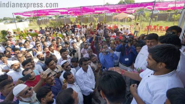 Hardik Patel, Hardik Patel Muslim leaders, Hardik Patel in Godhra, Gujarat Assembly Elections, Gujarat Elections, Patidar leader Hardik Patel, Hardik Patel Photos, Hardik Patel Godhra Photos, Gujarat News, Indian Express news