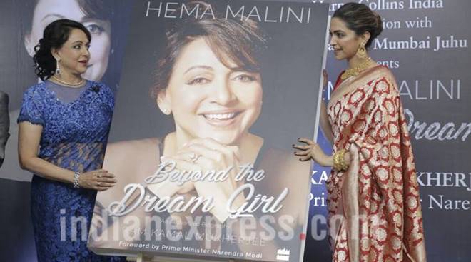 Deepika Padukone launches Hema Malini's biography Beyond ...