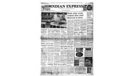 Indian Express front page, Indian express forty years ago, indian express editorial