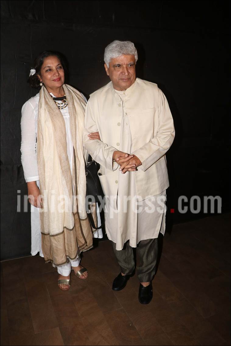 jawed akhtar, shabana azmi, shabana azmi secret superstar 