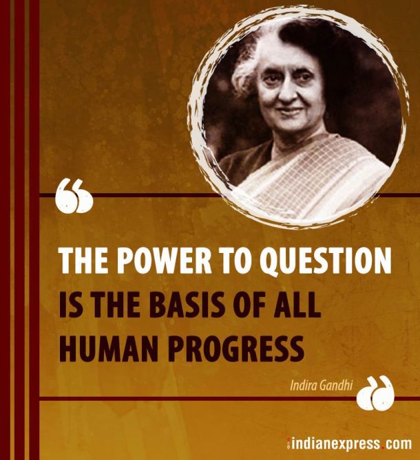 Indira Gandhi, indira gandhi quotes, indira gandhi assassination, indira gandhi death anniversary, powerful quotes by indira gandhi, motivational quotes by indira gandhi, indian express, indian express news