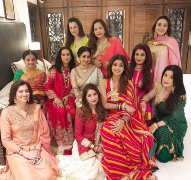 Karva Chauth, bollywood Karva Chauth, Karva Chauth bollywood, Karwa Chauth, Karvachauth, Sridevi, Raveena Tandon, Shilpa Shetty, Divyanka Tripathi, Vivek Dahiya, Kishwer Merchant