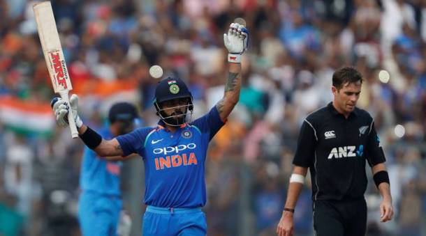 Virat Kohli's record hundred powers India to 280 in 1st ...