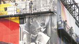 Mumbai Churchgate station, , Brazilian artist Eduardo Kobra, mural of Mahatma Gandhi, India news, National news, latest news, national news