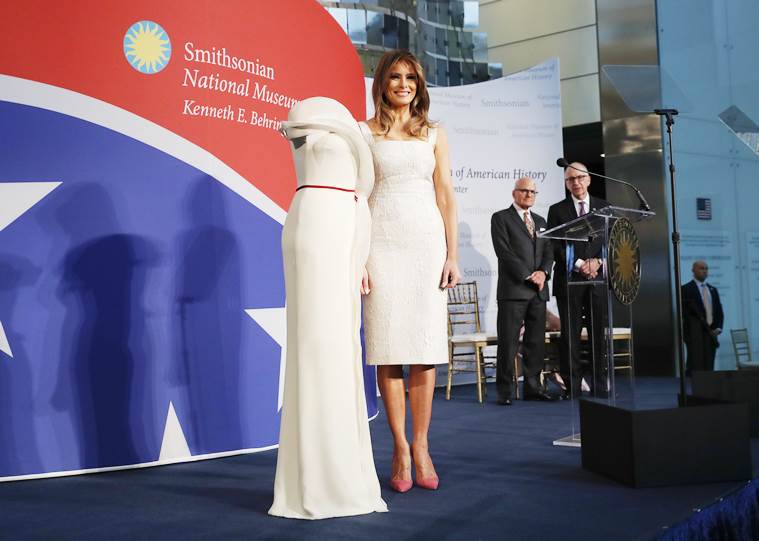 Melania Trump donates inaugural gown to Smithsonian | Fashion News ...